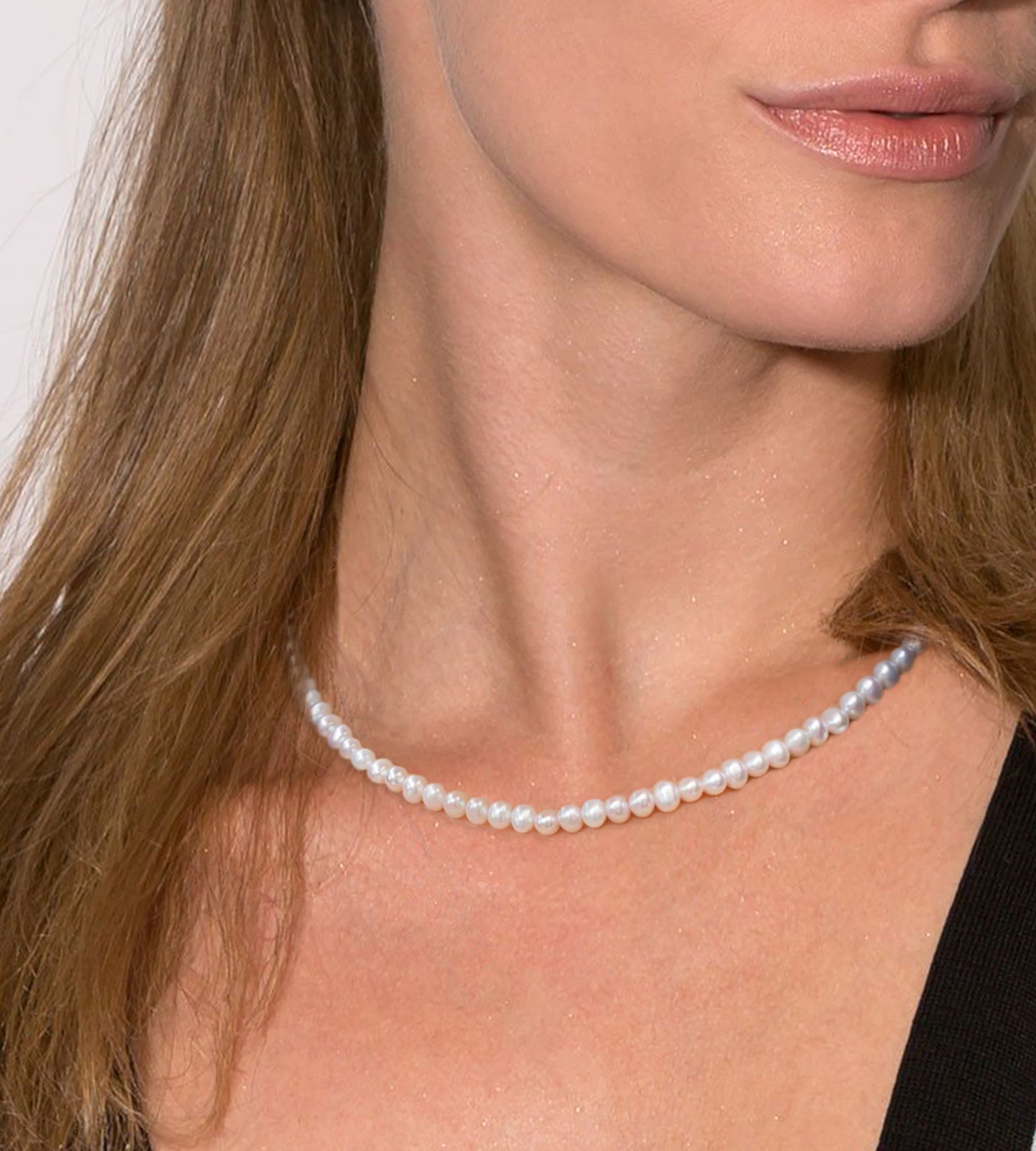 White Cultured Freshwater Pearl Strand Necklace, 15"