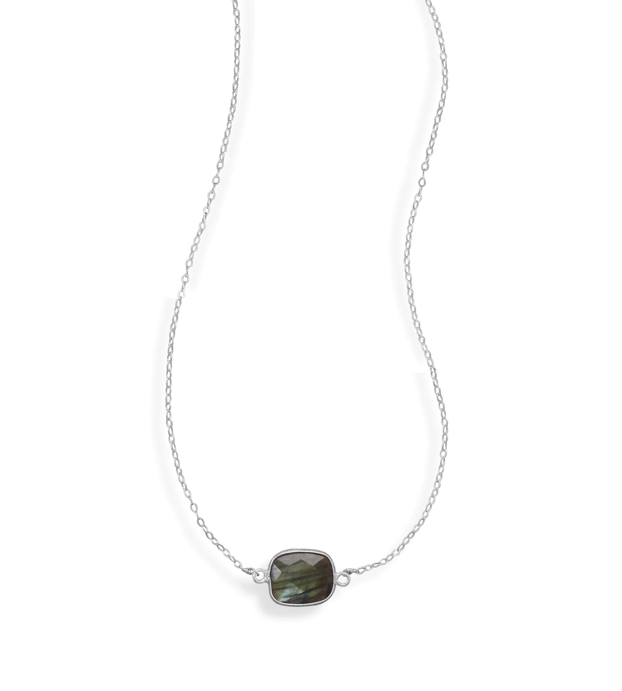 Labradorite Solitaire Necklace