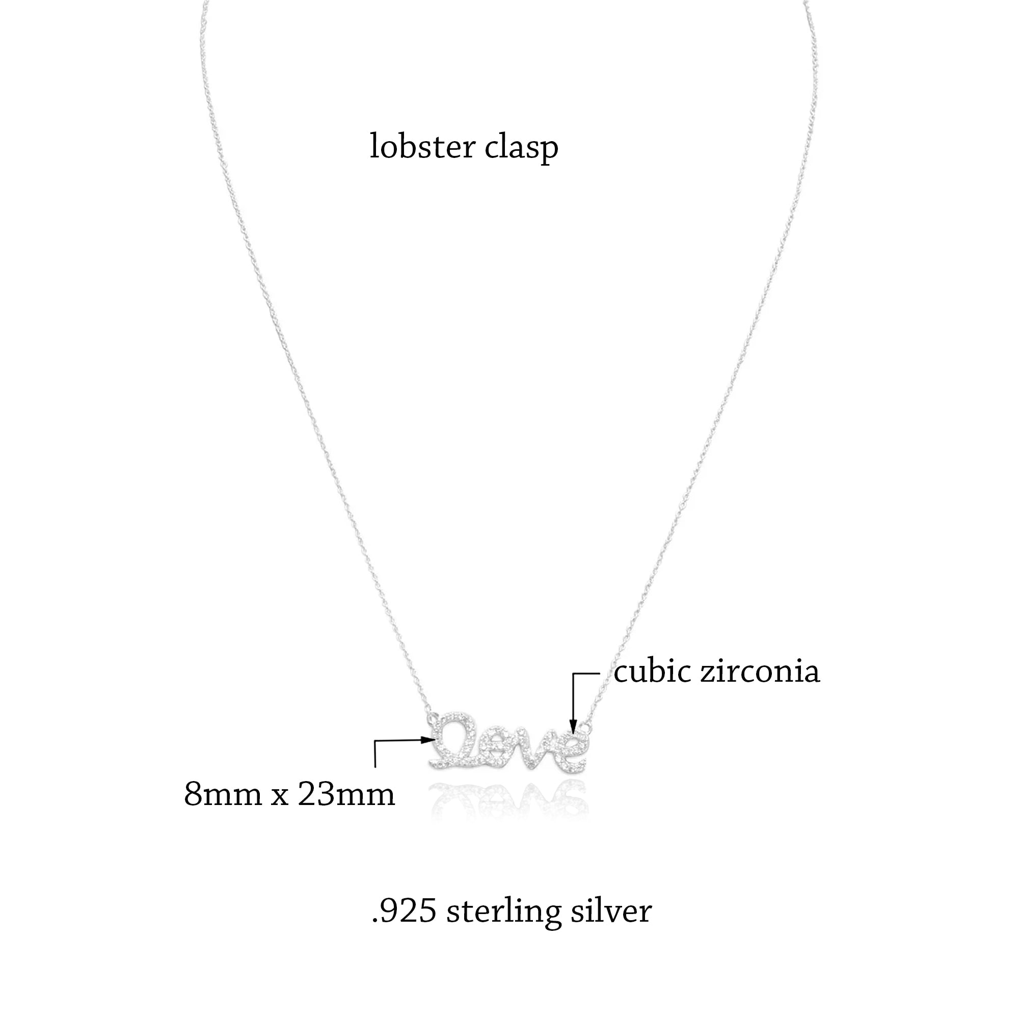 CZ "love" Necklace