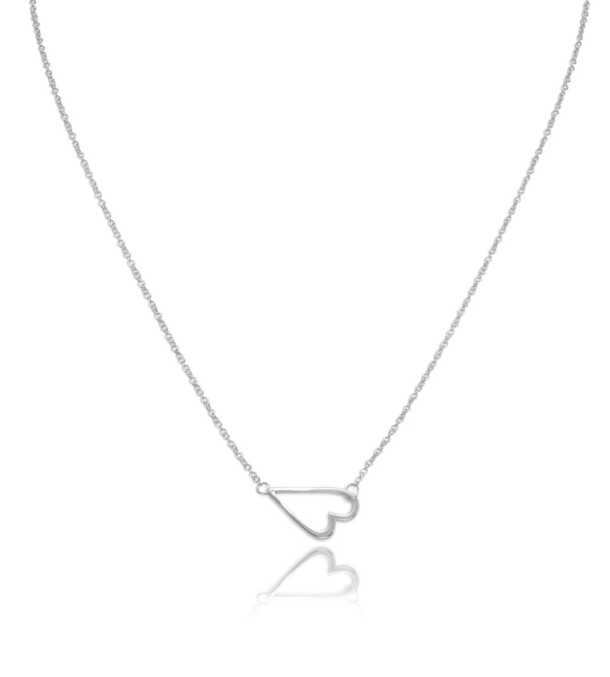 Horizontal Open Heart Necklace
