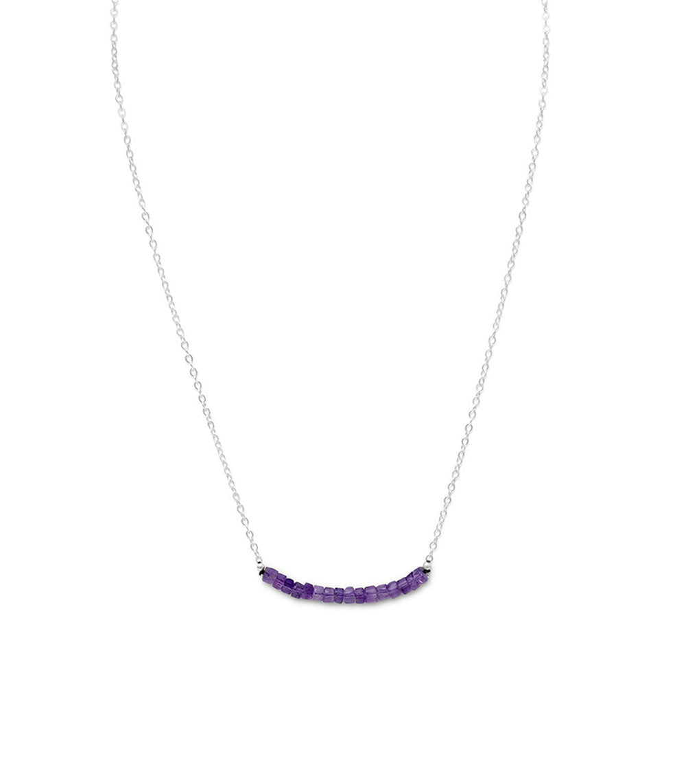Amethyst Beads February Birthstone Necklace