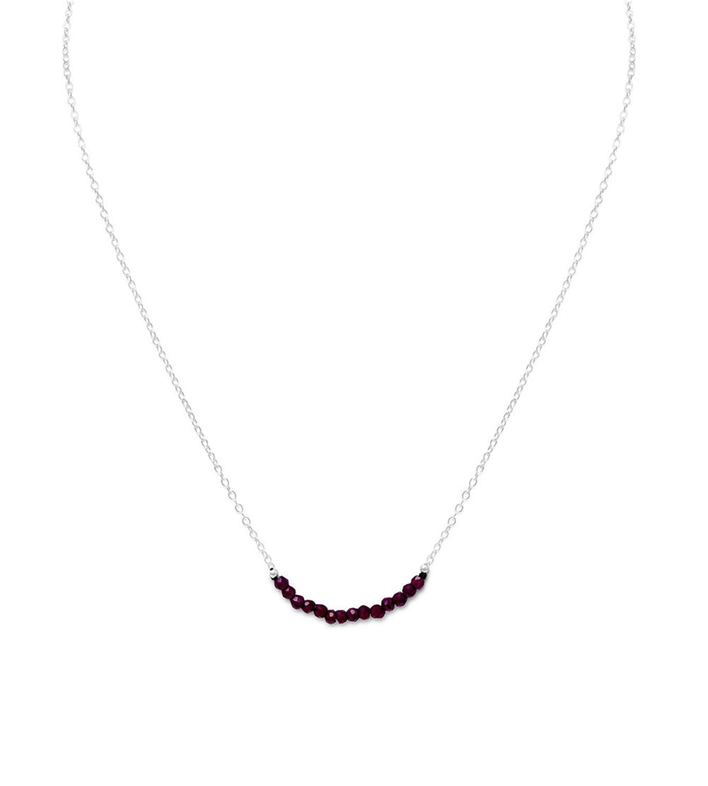 Faceted Garnet Beads Necklace