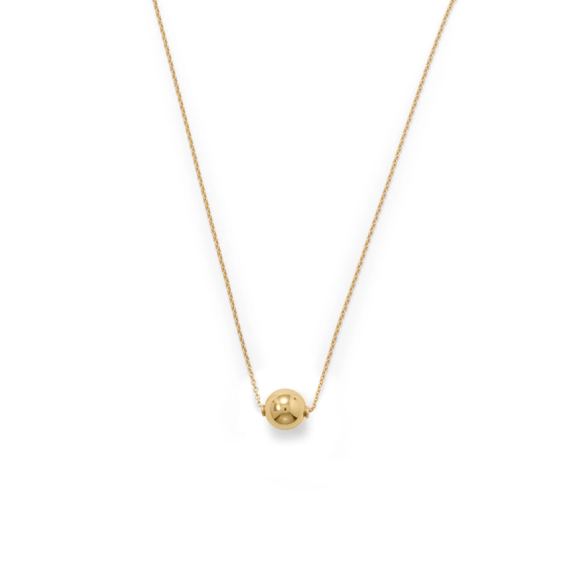 Gold Plated Floating Bead Necklace