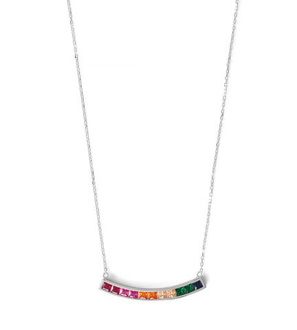 Rainbow Bar Necklace