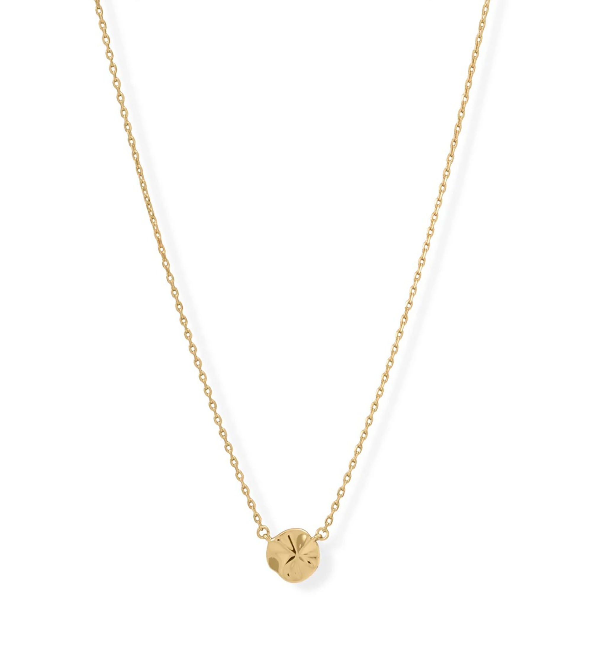 Natural Wave Disc Necklace