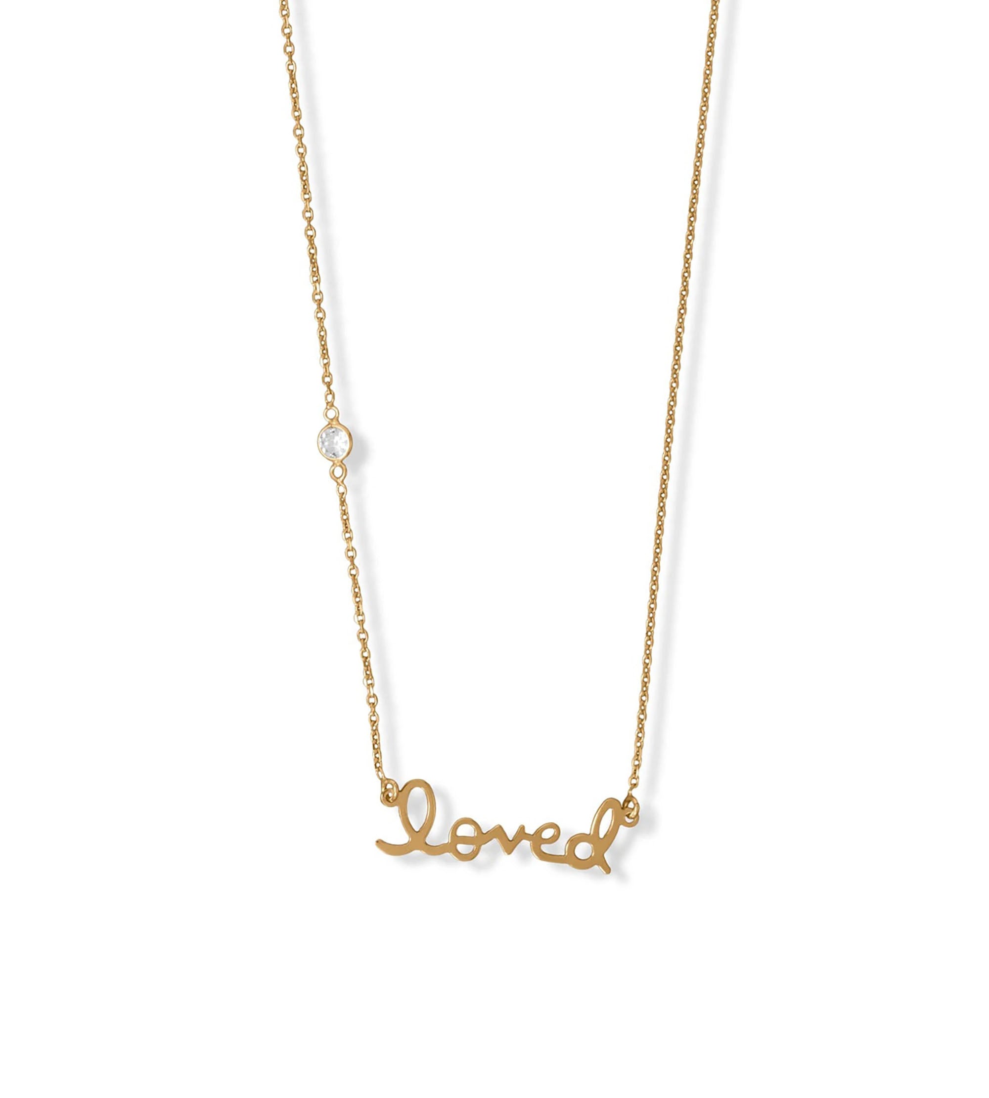 CZ "Loved" Necklace