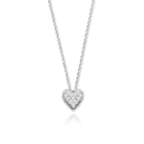 Silver CZ Heart