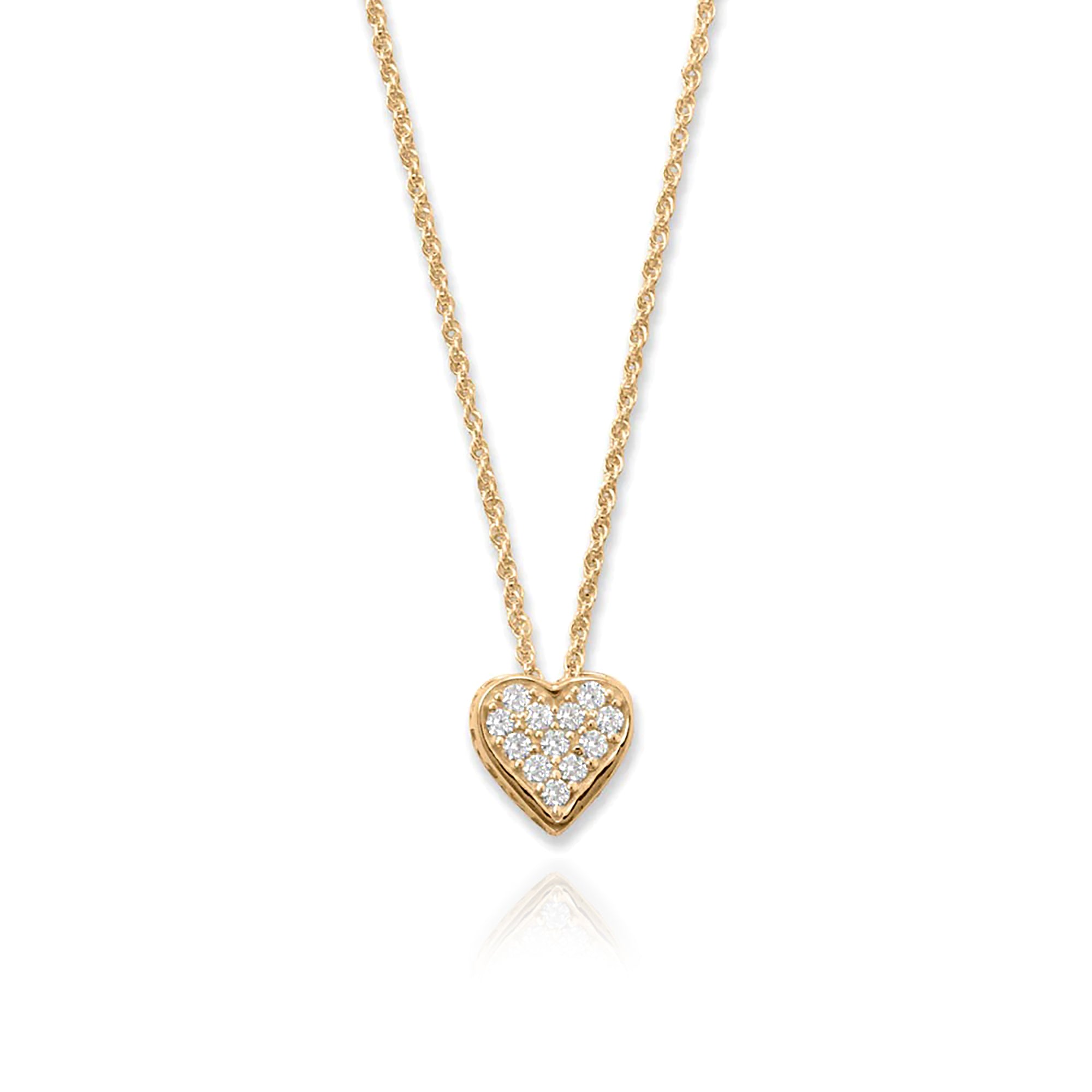 Pave CZ Heart "MOM" Necklace