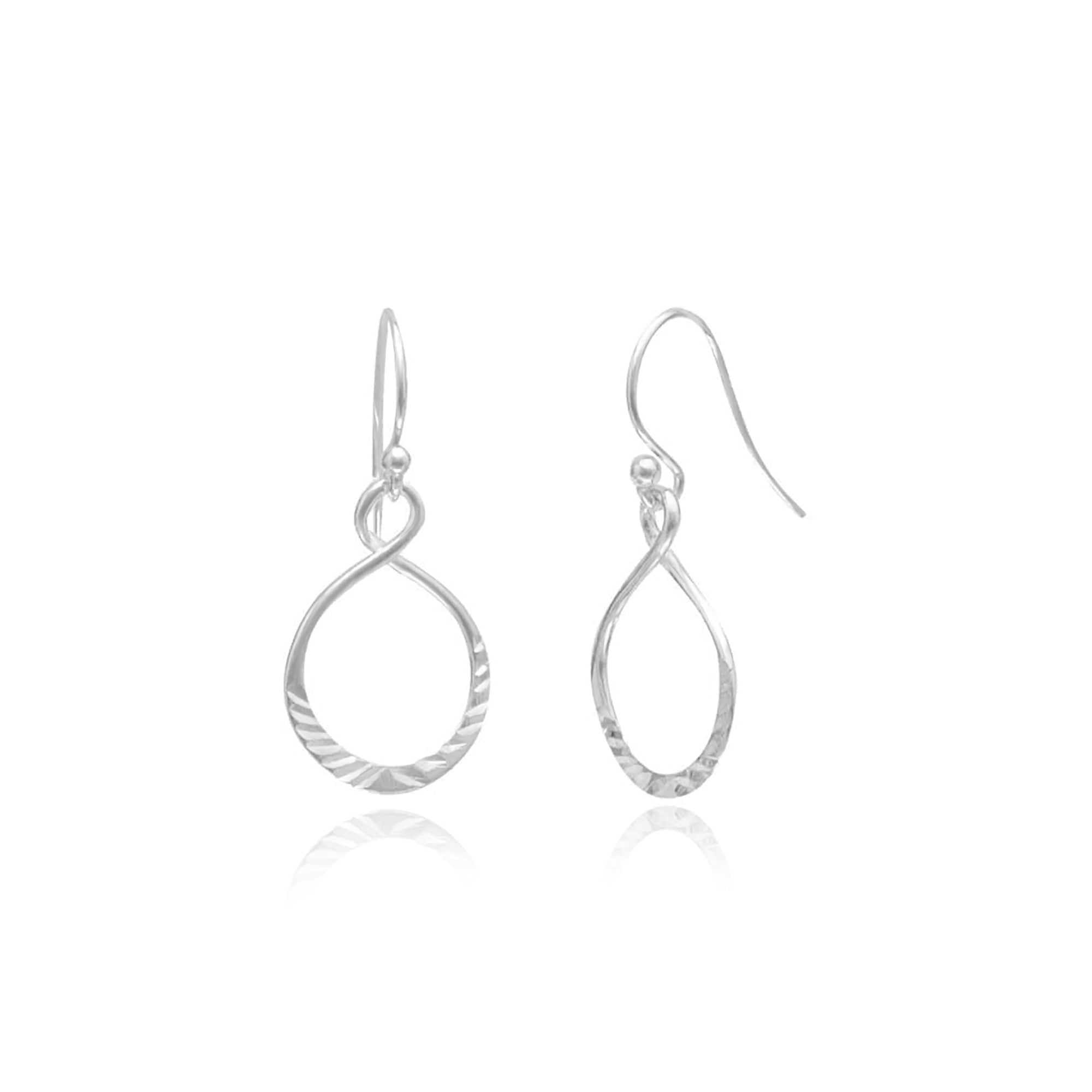 Diamond Cut Drop Earrings