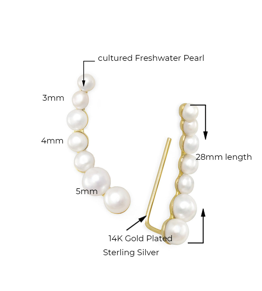 Cultured Freshwater Pearl Ear Climbers