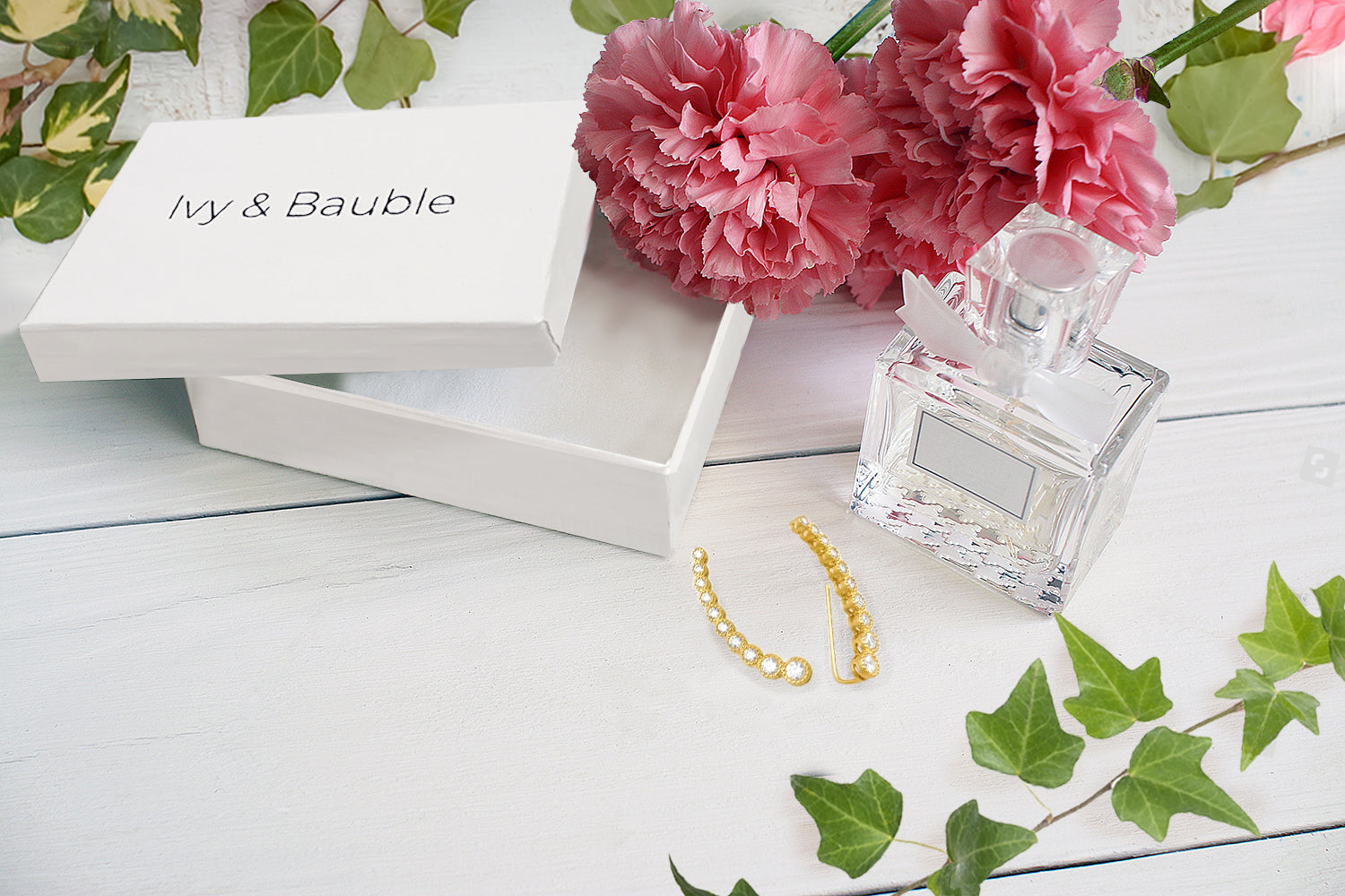 Graduated Cubic Zirconia Ear Climbers