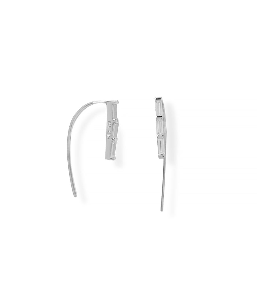 Baguette CZ  Bar Earrings