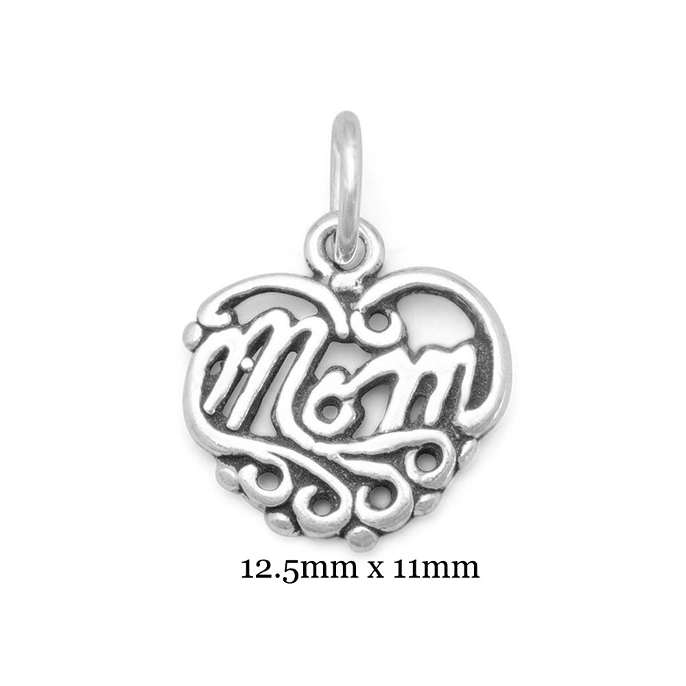 Mom Heart Charm