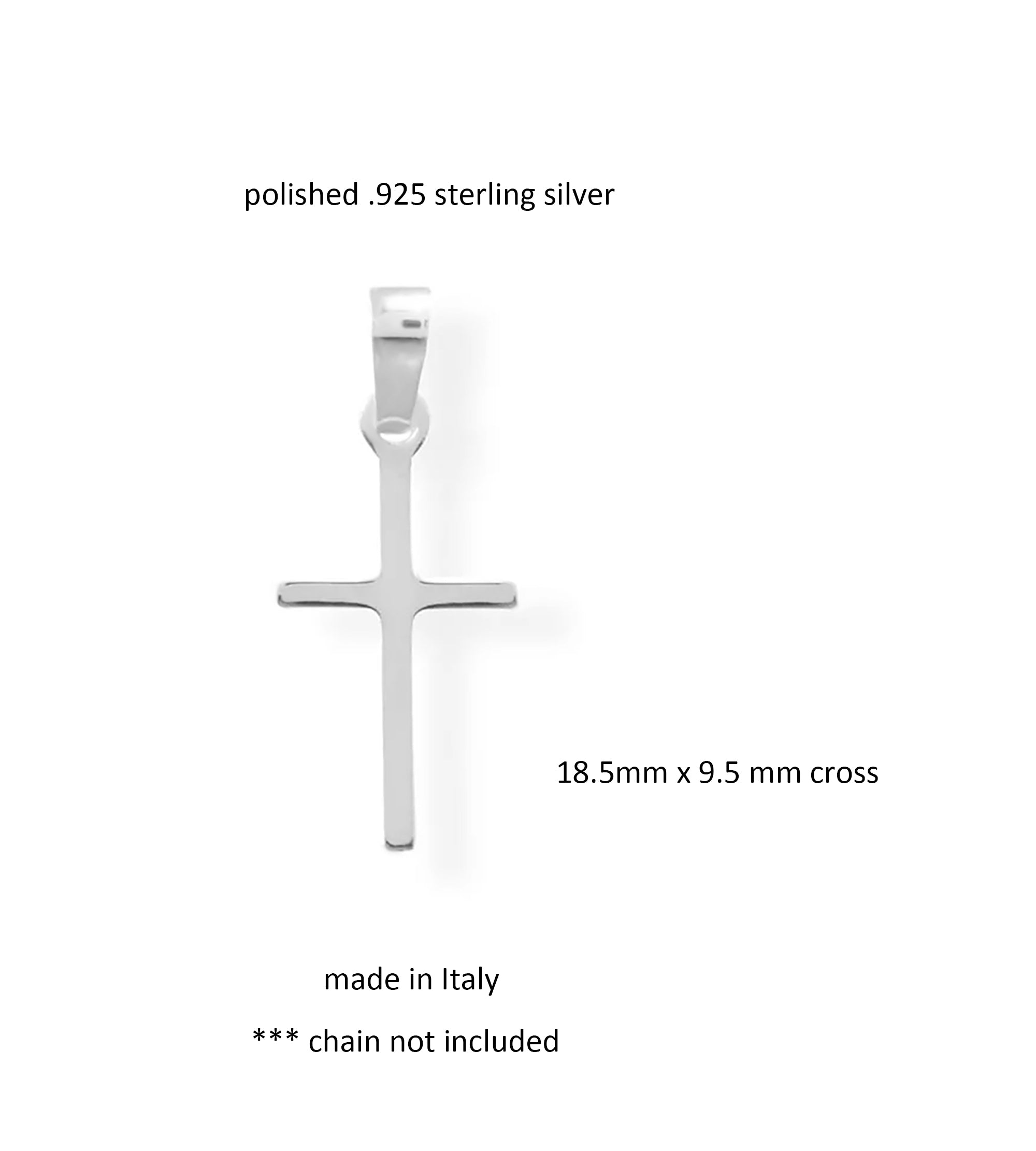 Thin Silver Cross Charm