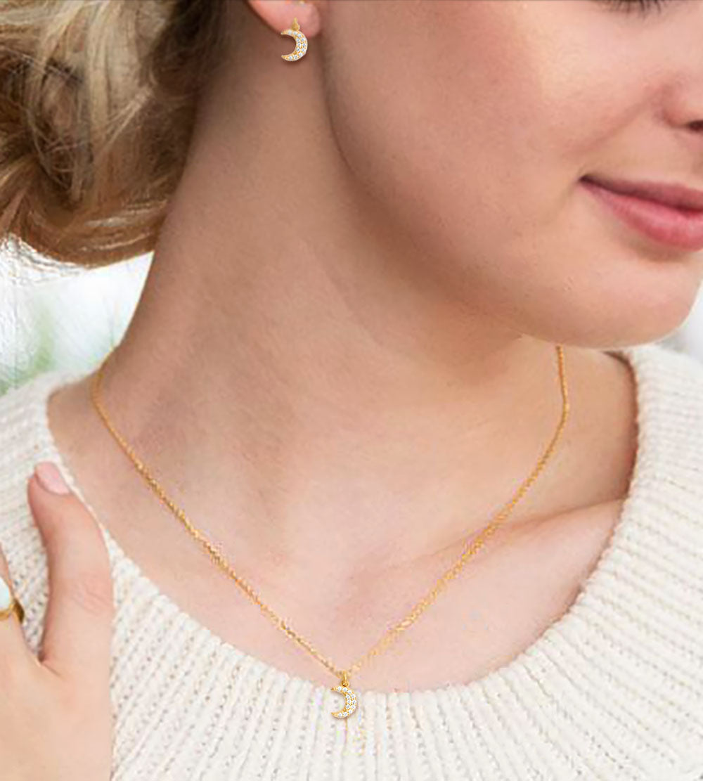 14K Gold Plated Sterling Silver Charm Gift Set, 5pcs