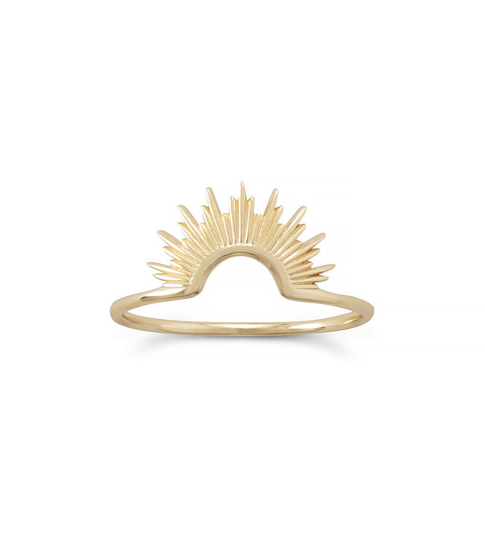 Sunburst Ring in Gold Finish