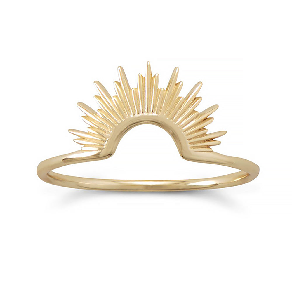 Sunburst Ring in Gold Finish
