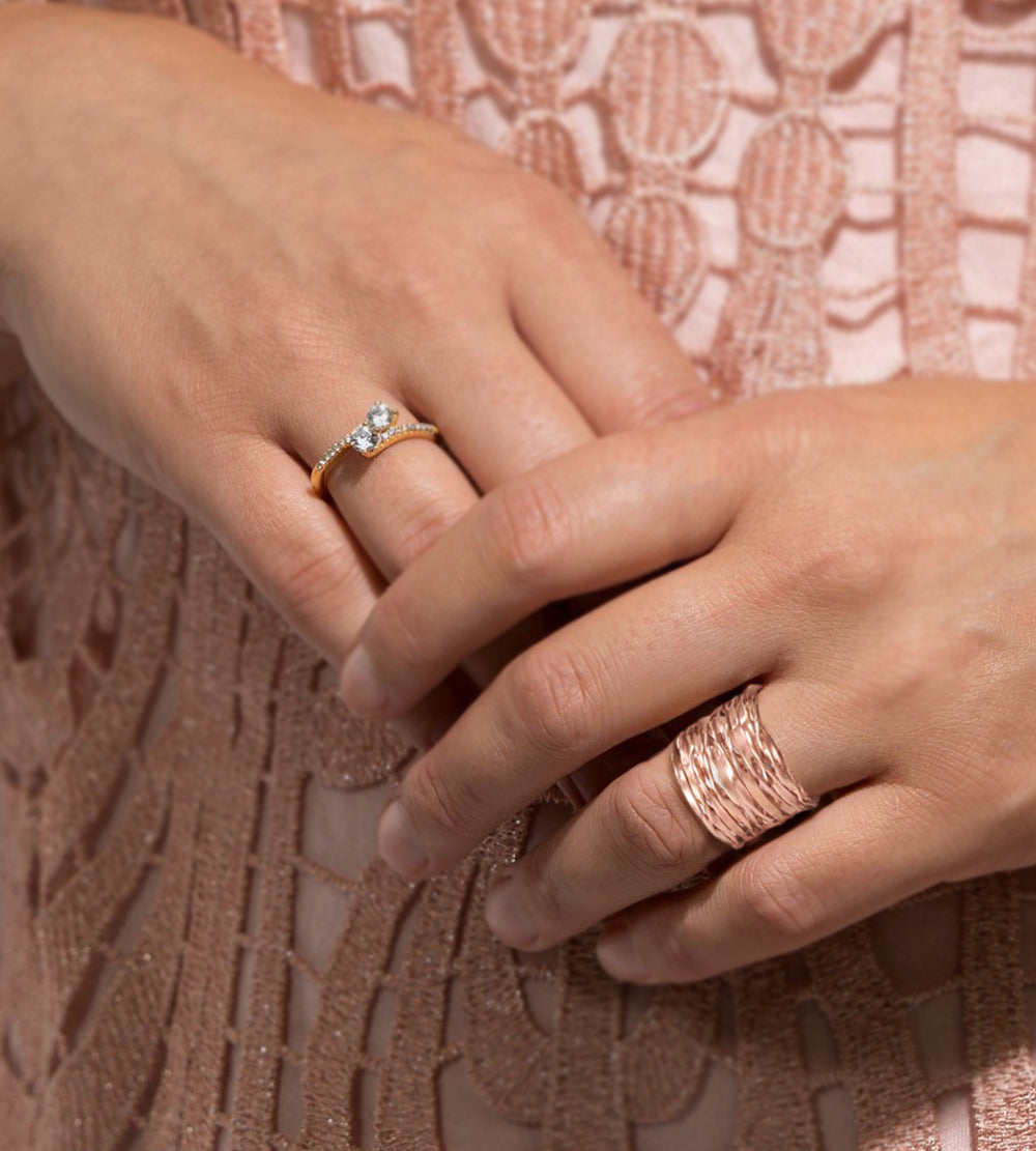 Handmade Intertwined Wide Ring