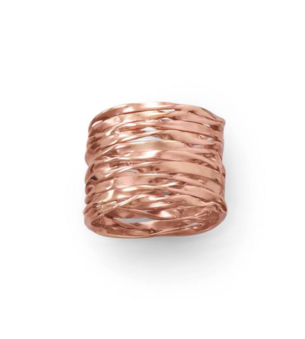 Handmade Intertwined Wide Ring