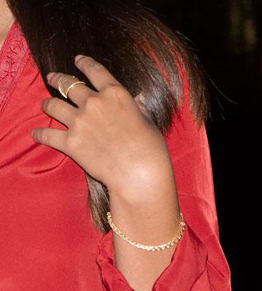 Double Band CZ Knuckle Ring