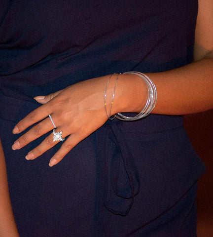 Sunburst Multi CZ Ring