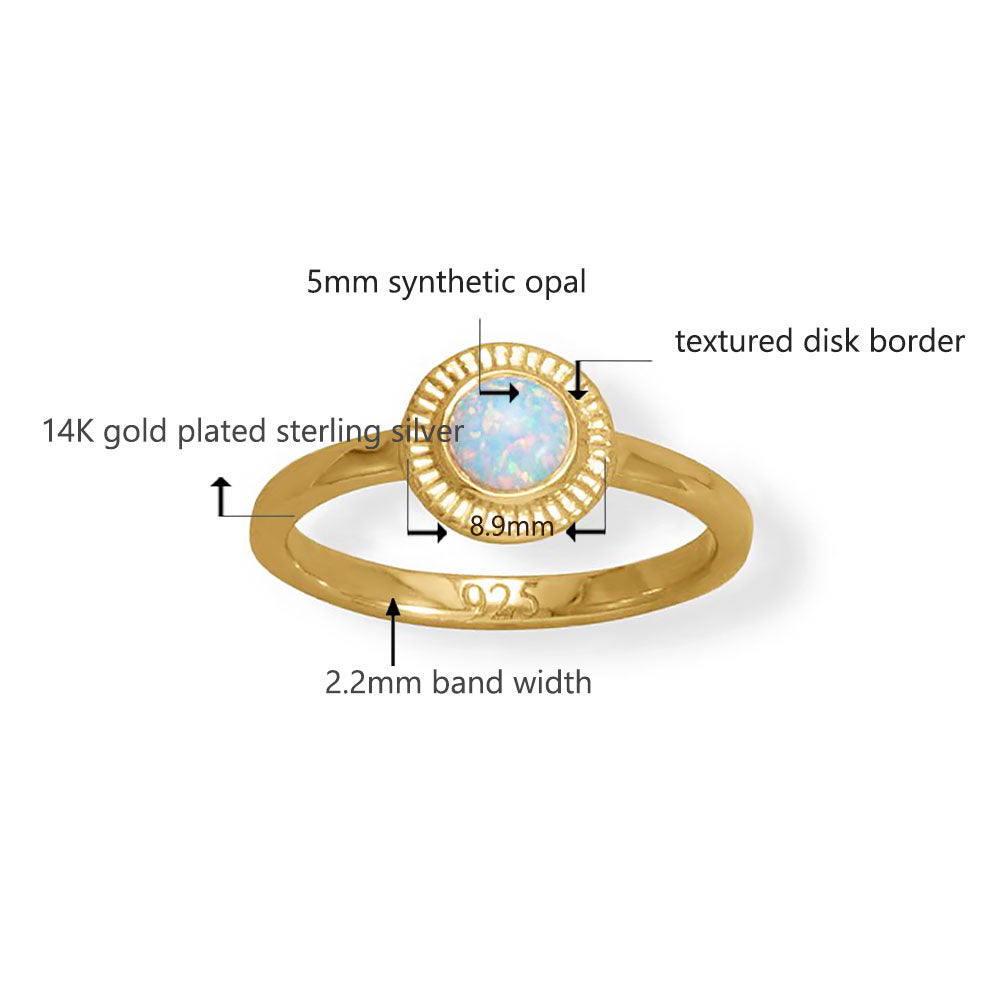 Synthetic Opal Engagement Ring