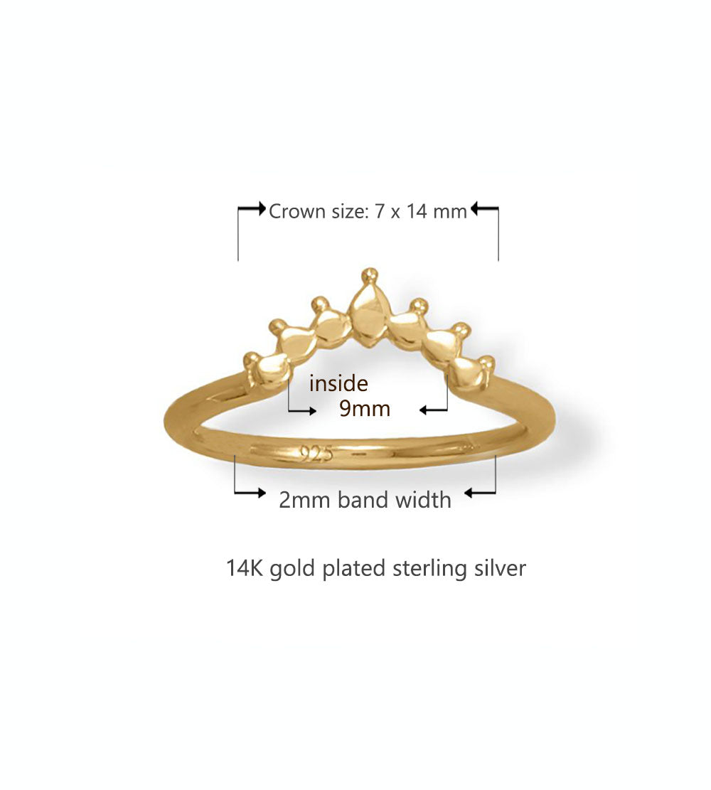 Stackable Dot Crown Ring