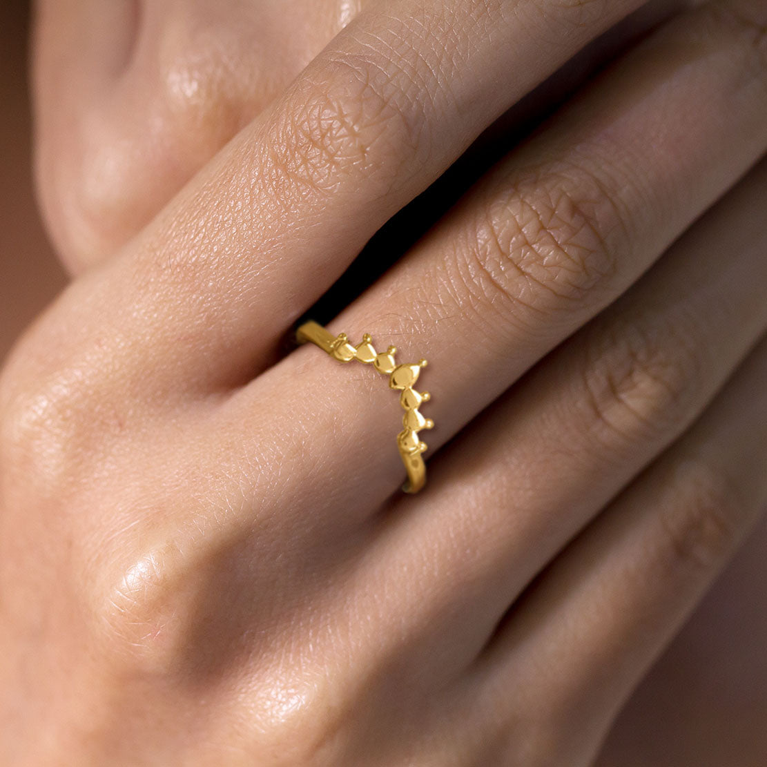 Stackable Dot Crown Ring