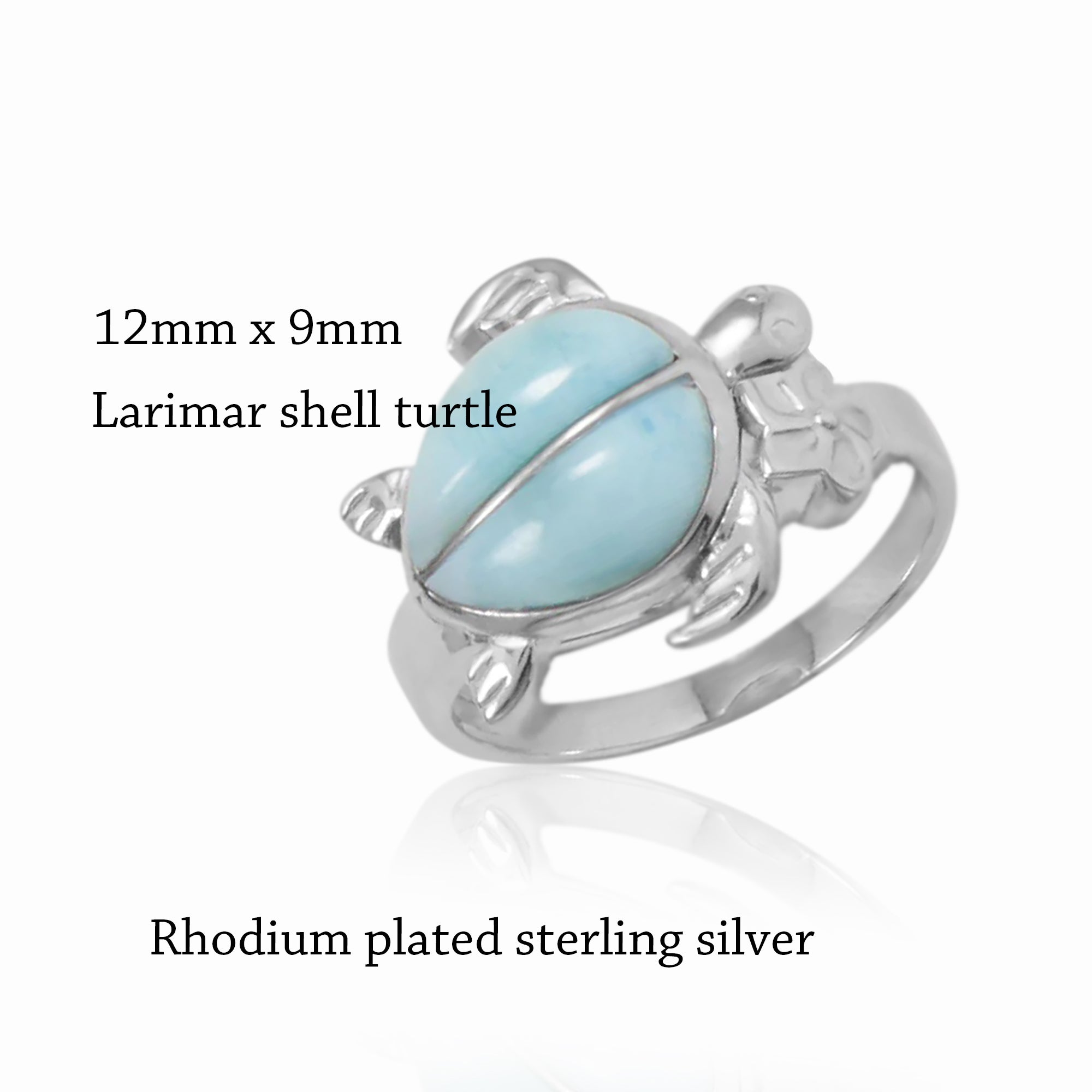 Larimar Sea Turtle Cocktail Ring