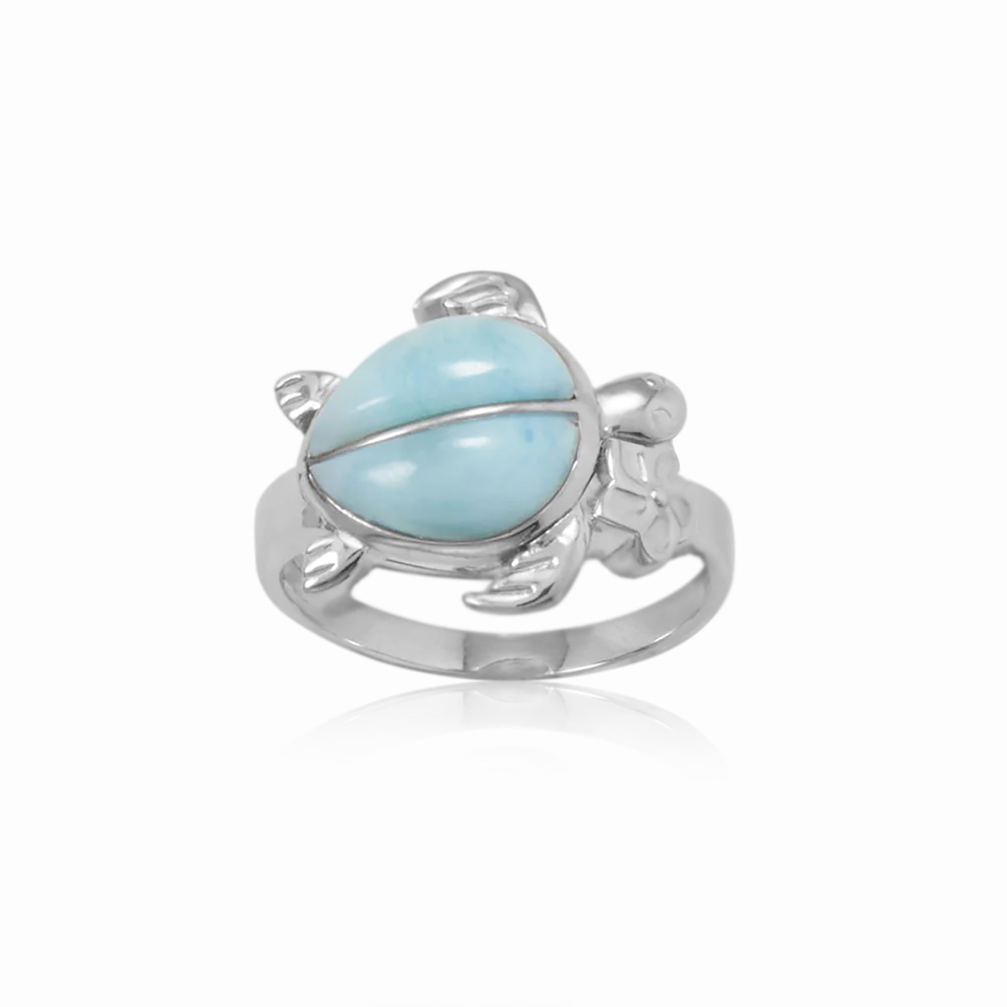 Larimar Sea Turtle Cocktail Ring