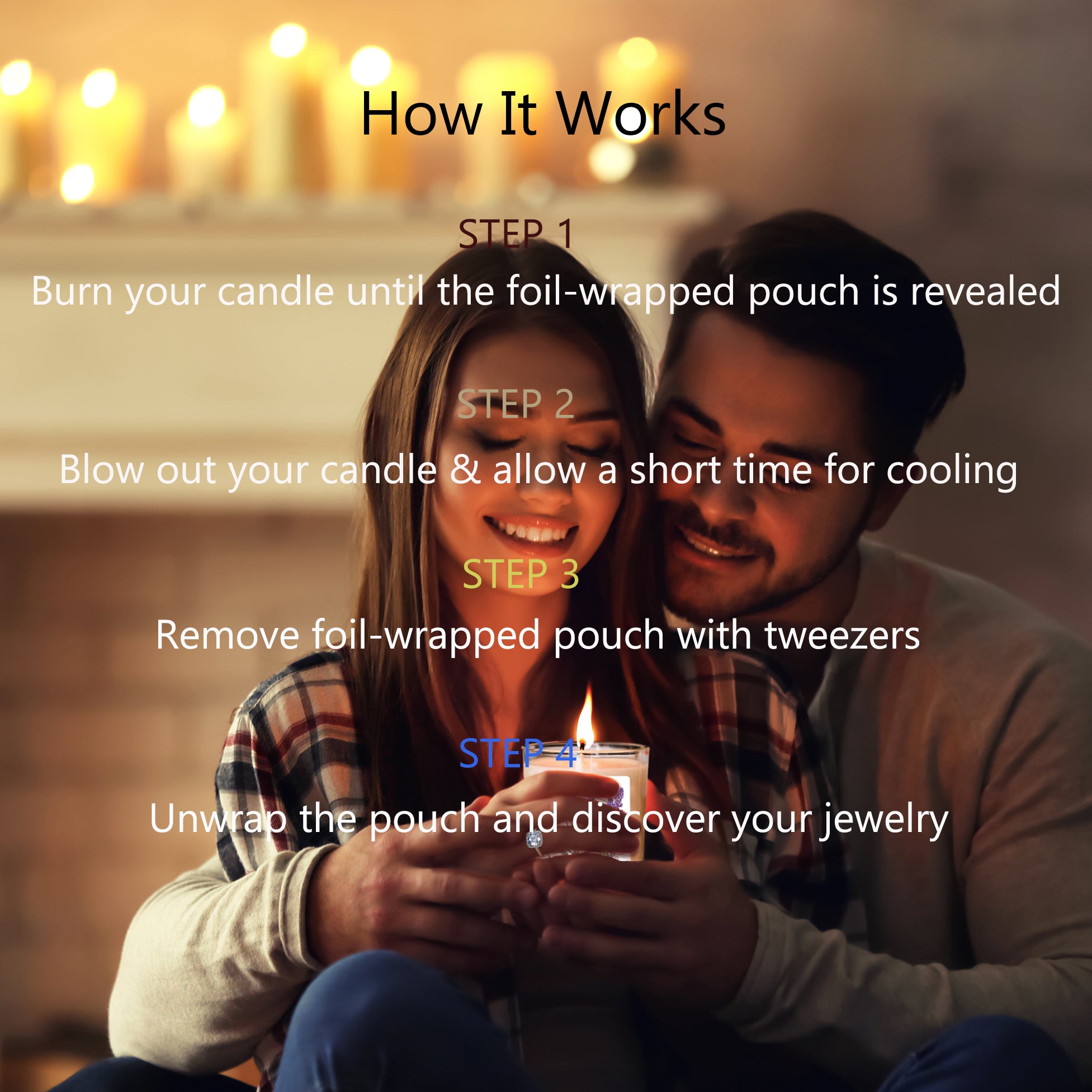 All Natural Coconut / Soy Blend Botanical Lavender Scented Candle with Jewelry