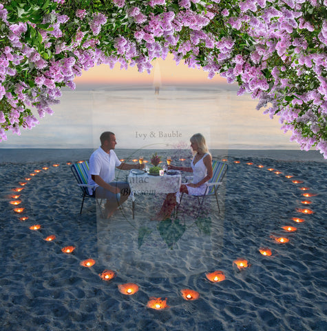 All Natural Coconut / Soy Blend Lilac Scented Candle with Jewelry