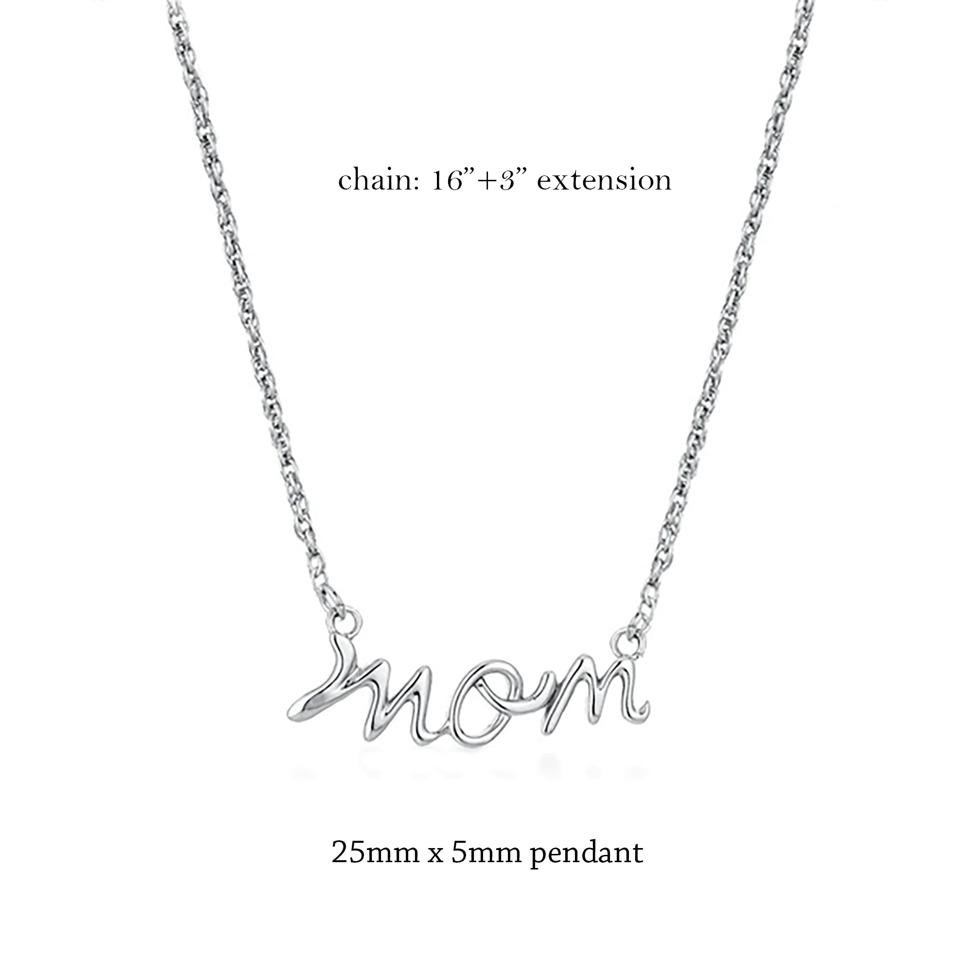 Mom Script Necklace