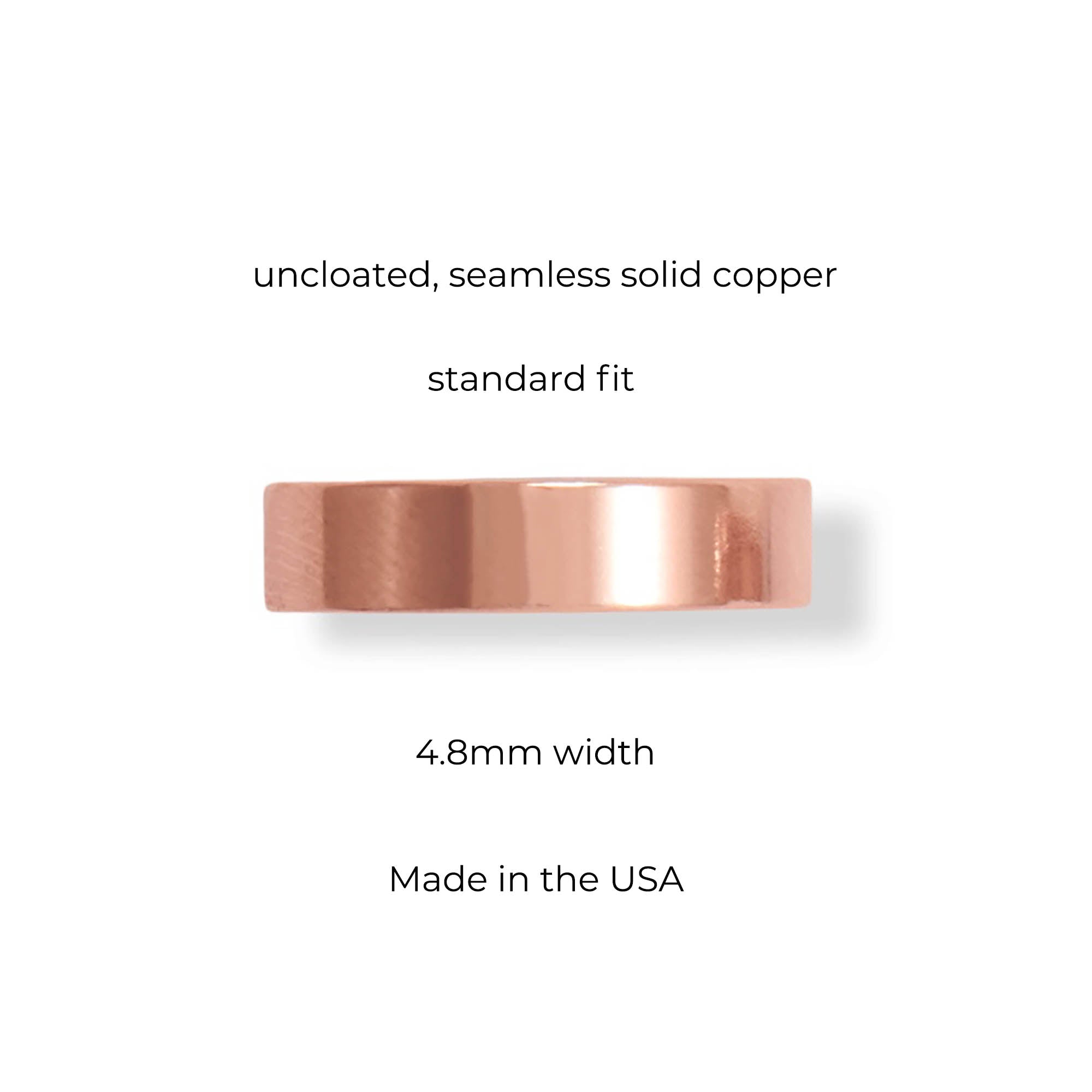 Uncoated Solid Flat Copper Ring