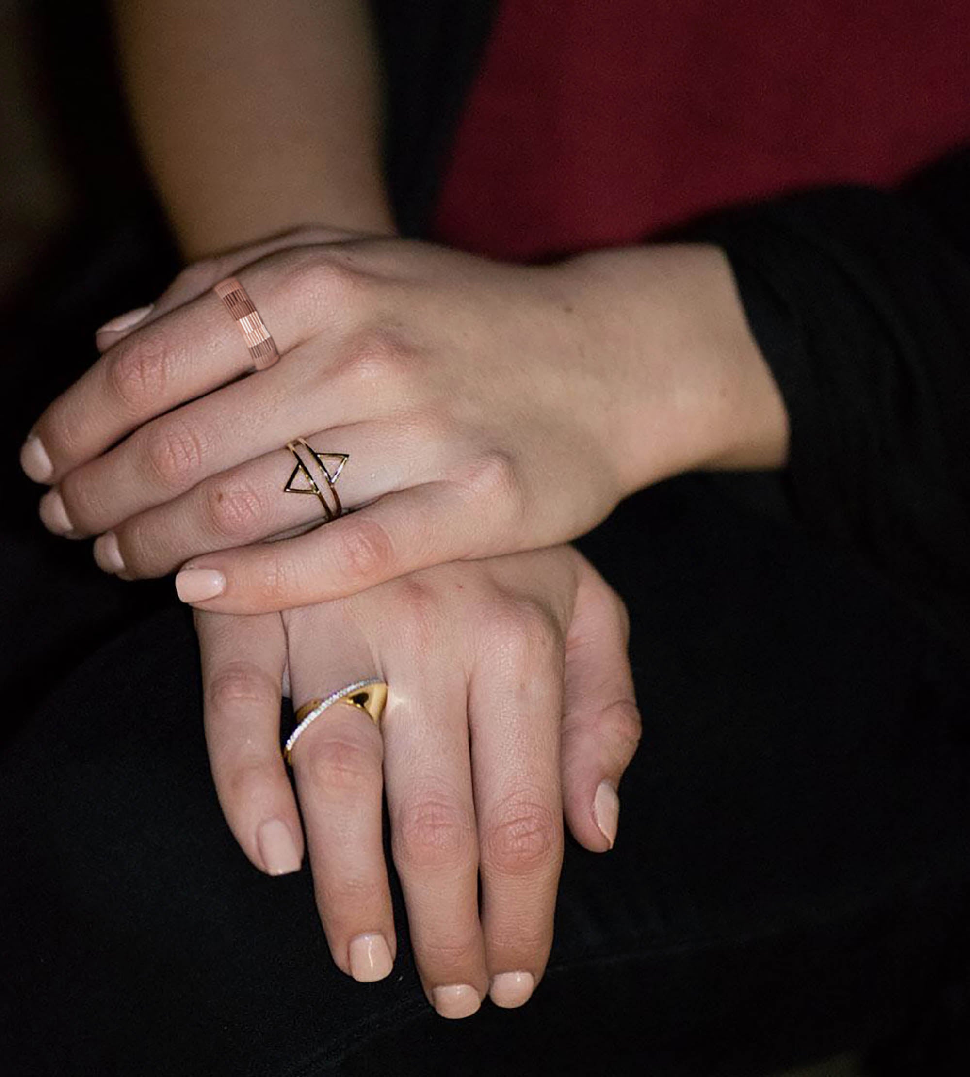 Uncoated Solid Diamond-Cut Copper Ring