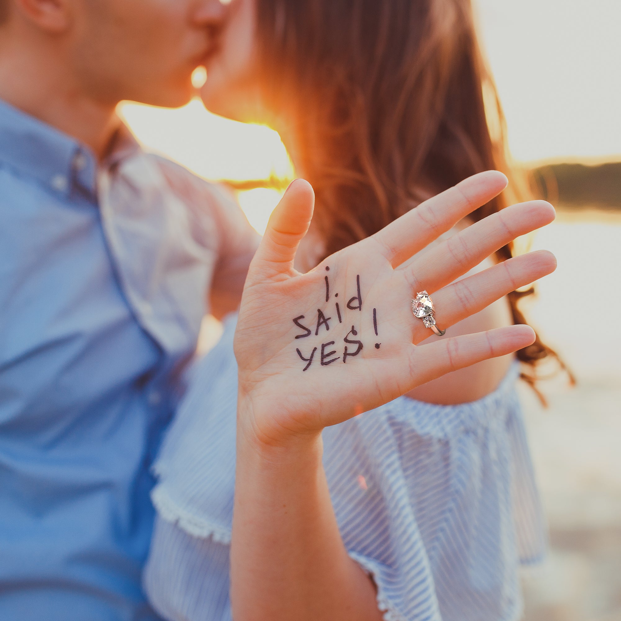 Three Stone CZ Engagement Ring in White Gold Plating