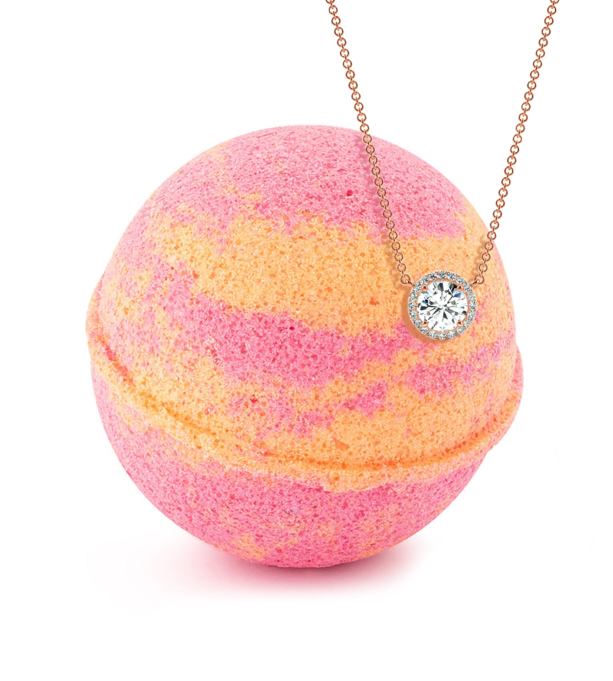 Hand Made Fruity Punch Scent Bath Bomb with Surprise Jewelry, 8oz
