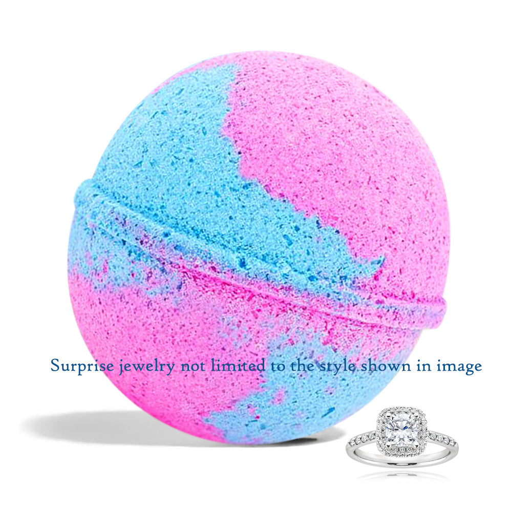 Hand Made Berry Aroma Scent Surprise Jewelry Bath Bomb, 8oz