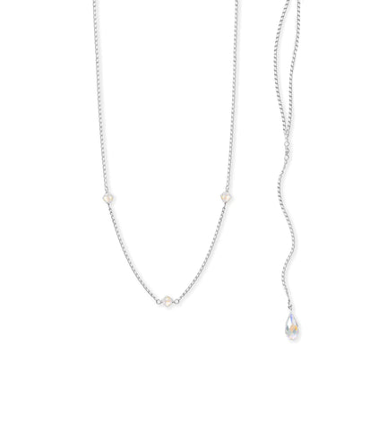 Back Drop Station Necklace with Swarovski Crystal, 25