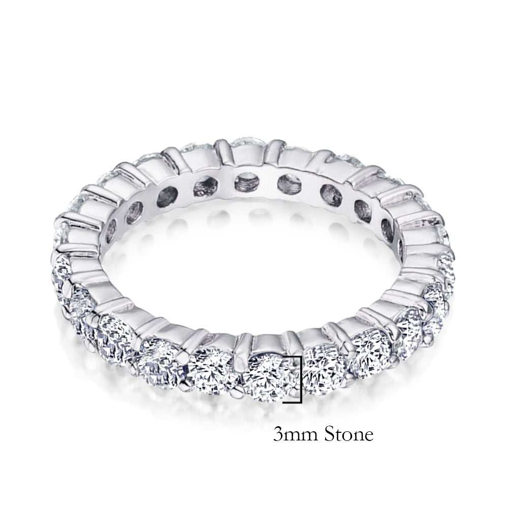 2.42 CTTW Cubic Zirconia Eternity Wedding Band