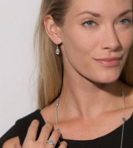 Rainbow Moonstone French Wire Earrings