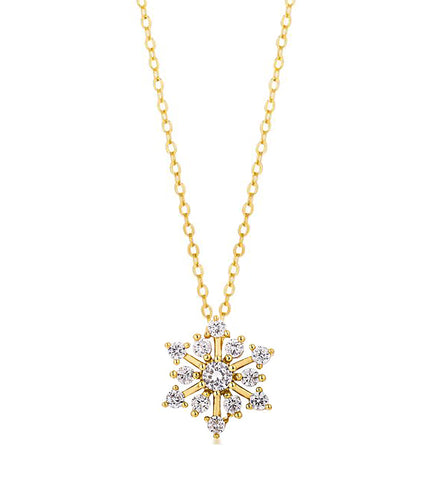 CZ Snowflake Necklace
