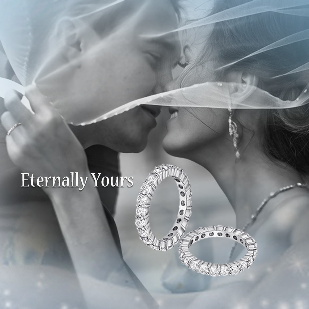 2.42 CTTW Cubic Zirconia Eternity Wedding Band