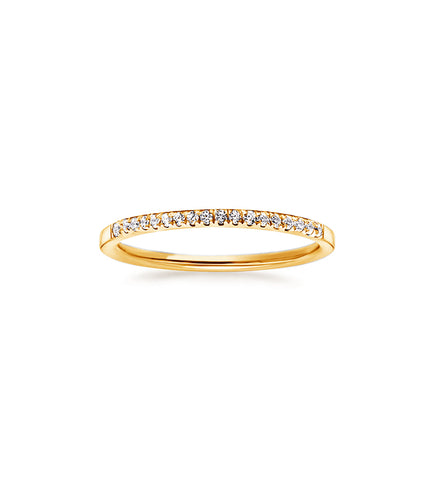 Half Eternity Wedding Ring in Yellow Gold Plating