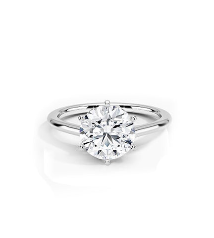 2 Carat CZ Round Solitaire Engagement Ring