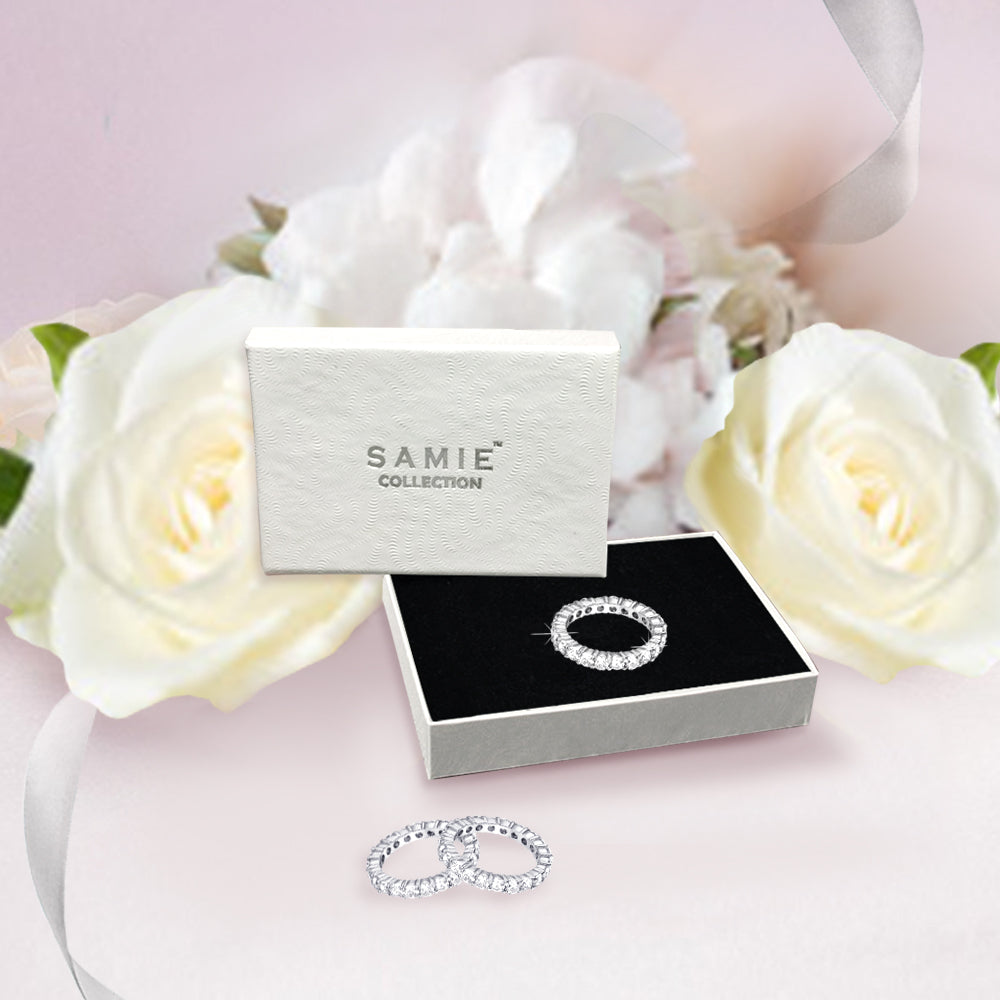 2.42 CTTW Cubic Zirconia Eternity Wedding Band