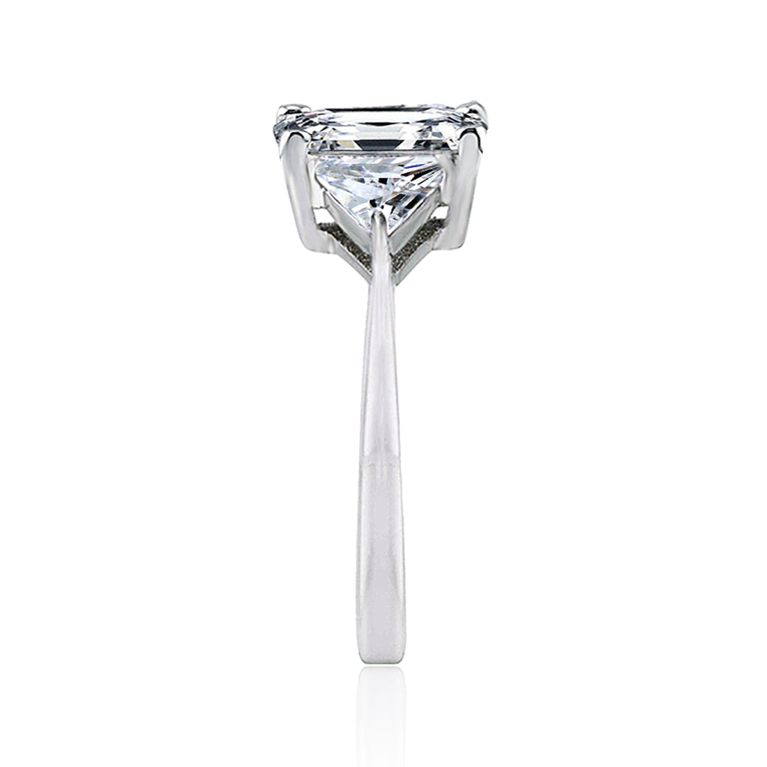 4.5 Carat Radiant Cut Cubic Zirconia Engagement Ring