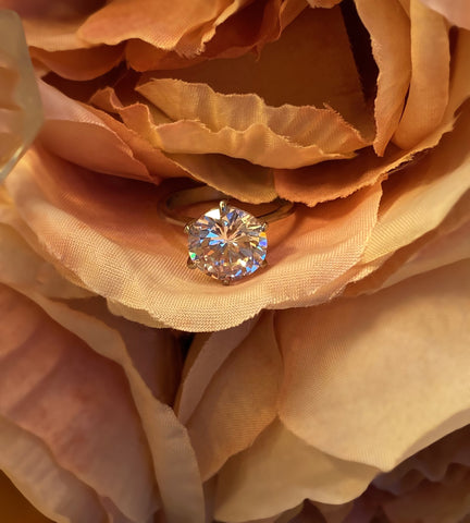 3.5 Carat CZ Round Solitaire Engagement Ring