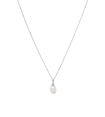 Cultured Freshwater Pearl Tear Drop Necklace