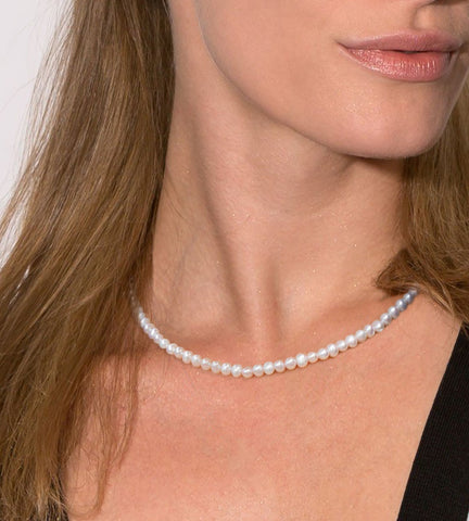 White Cultured Freshwater Pearl Strand Necklace, 15"